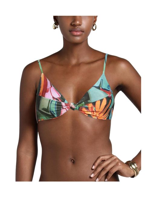 Farm Rio Multicolor Colorful Triangle Bikini Top