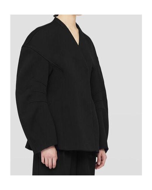 Jil Sander Black Oversize Sleeved Jacket