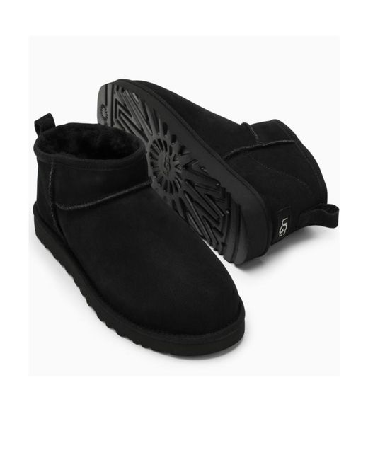Ugg Black Classic Ultra Mini Boots for men