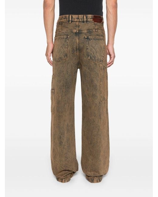 Dries Van Noten Gray Belt-Loop Jeans for men
