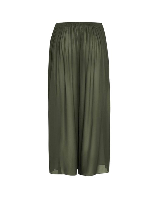 Alaïa Green Alaïa Georgette Ruffle Pants