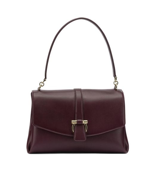 Ferragamo Purple Flap Shoulder Bag