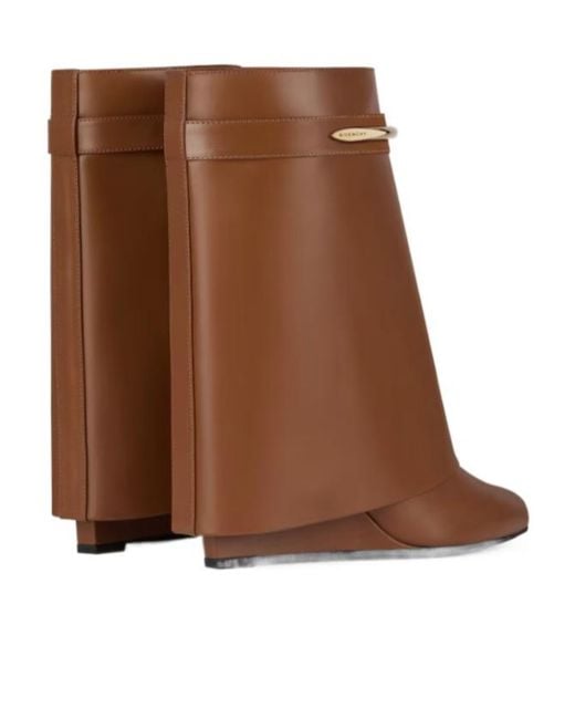Givenchy Brown Shark Ankle Boots