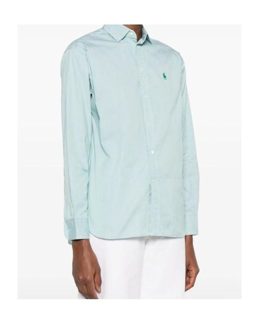 Polo Ralph Lauren Blue Polo Pony Striped Shirt