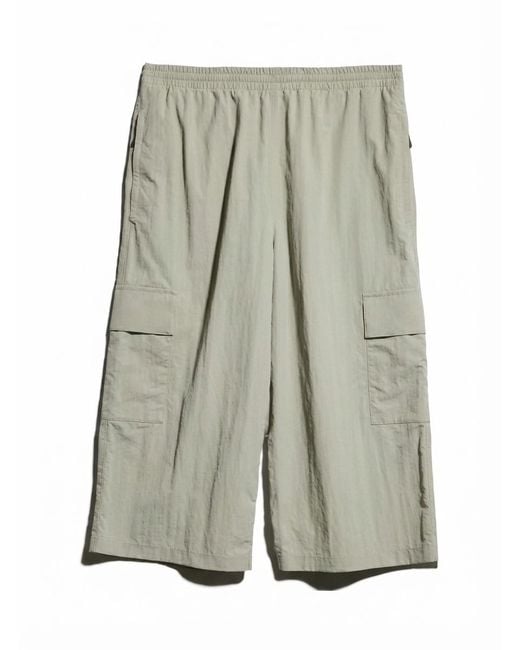 Gucci Gray Nylon Cargo Pants With Wrinkle Effect for men