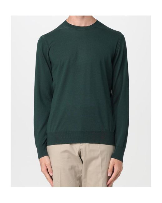 Paolo Pecora Green Crew Neck Knitwear for men