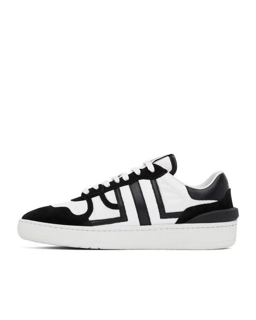 Lanvin Black Clay Mesh Low-Cut Casual Shoes for men