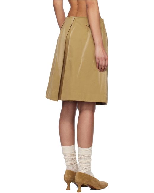Acne Natural Twill Midi Skirt