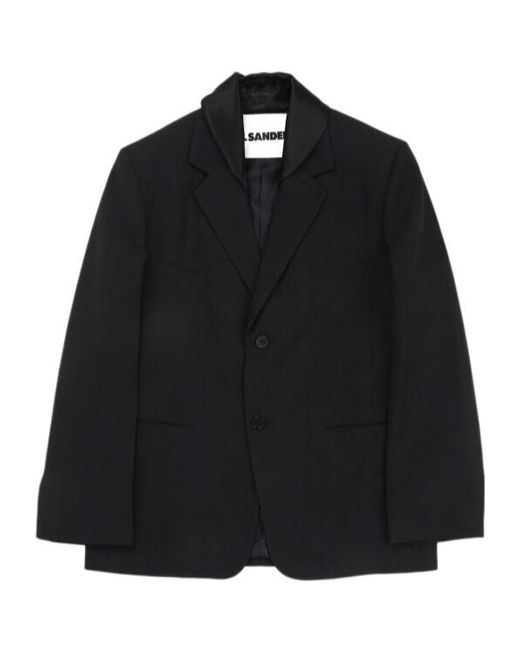 Jil Sander Black Button Blazer for men
