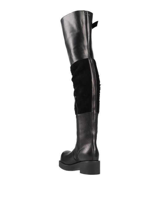 MM6 by Maison Margiela White Solid Color Glossy Platform Boots