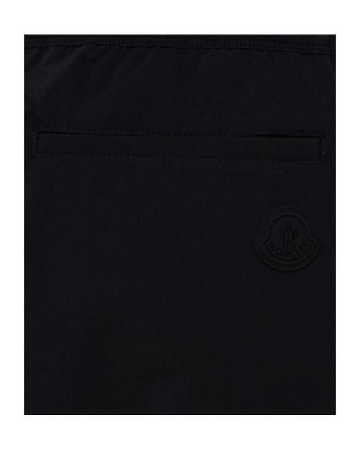 Moncler Black Logo Nylon Track Pants for men