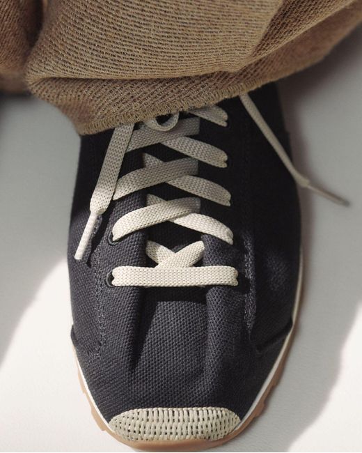 Jacquemus Blue Lace-Up Canvas Sneakers