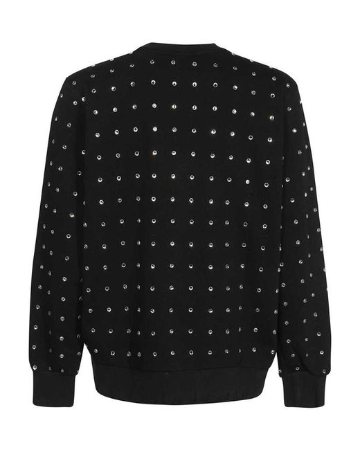 Barrow Black Embellished Crewneck Sweatshirt for men