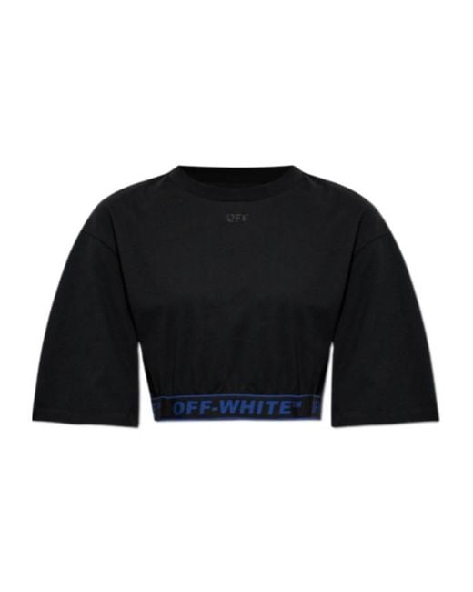 Off-White c/o Virgil Abloh Black Cropped T-Shirt