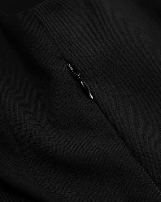 Ferragamo Black A Sleeveless Pleated Dress