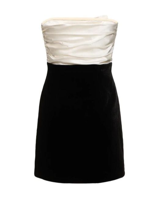 Alessandra Rich Black Strapless Mini Dress