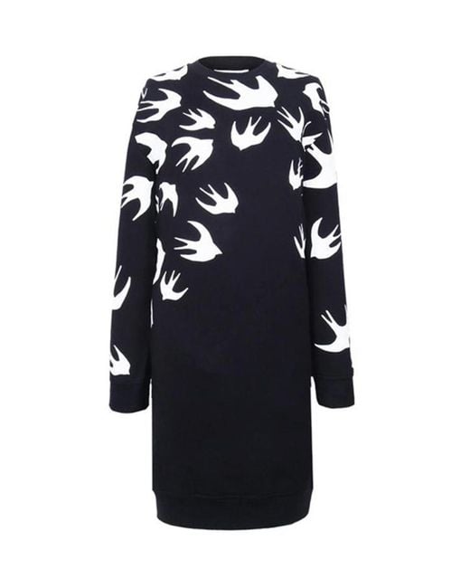 McQ Alexander McQueen Blue Long Sweater-Style Dress