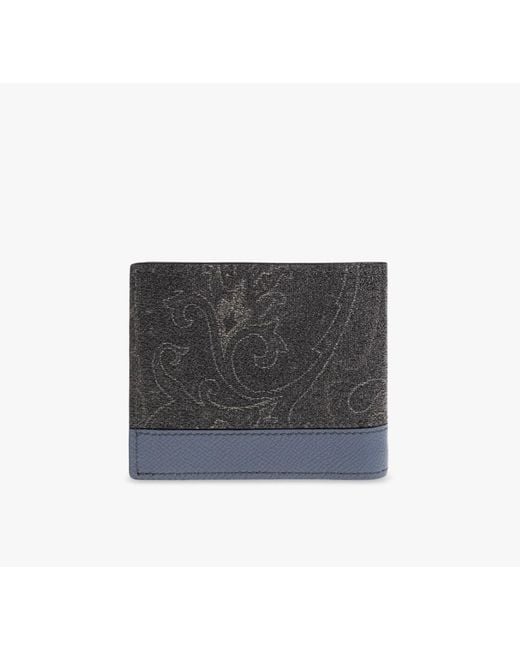 Etro Gray Pattern Wallet for men