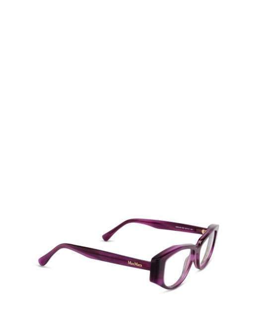 Max Mara White Irregular Frame Glasses