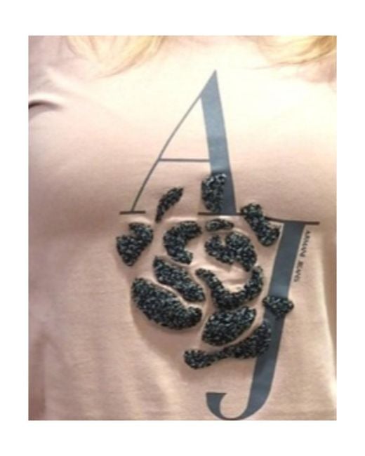 Armani Jeans Natural Logo Round Collar Blouse