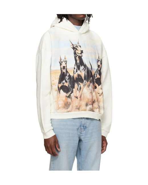 Represent White Long-Sleeved Hoodie for men
