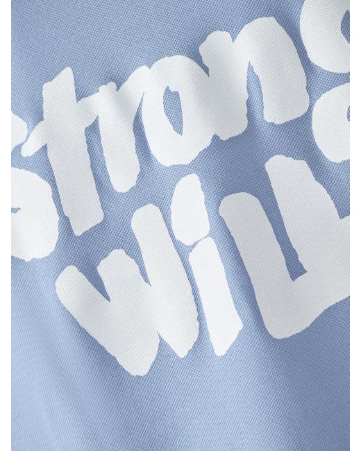 Comme des Garçons Blue Short-Sleeved Polo Shirt for men