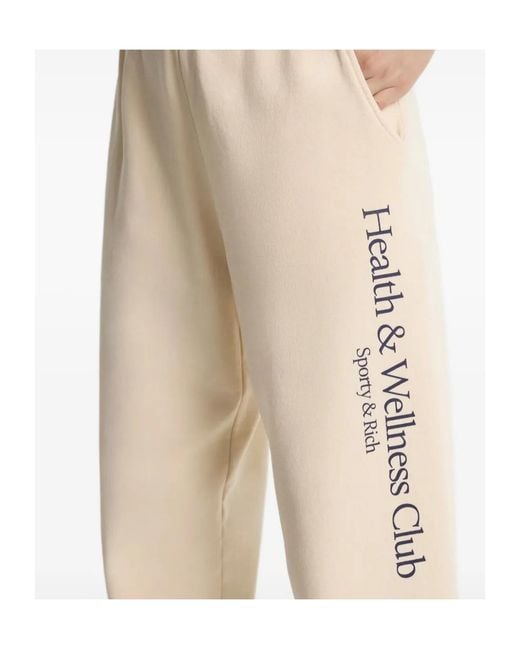 Sporty & Rich White Logo-Print Track Trousers