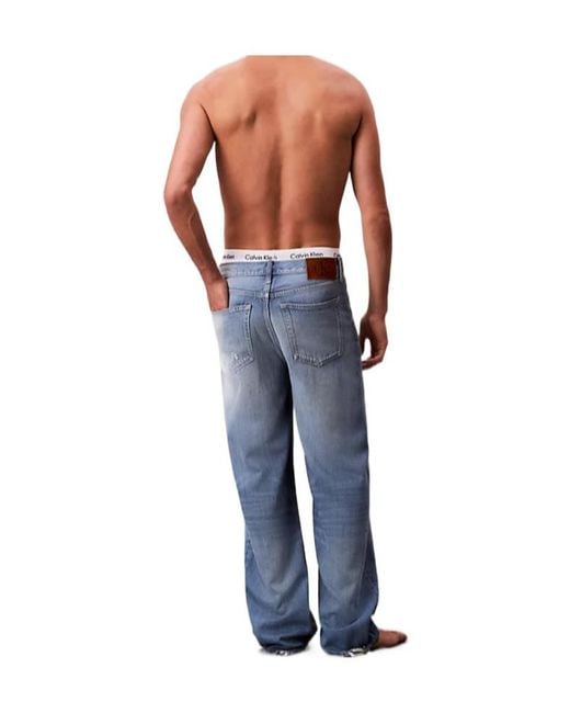Calvin Klein Blue Baggy Jeans for men