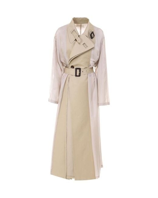 Maison Margiela Natural Panelled Trench Coat