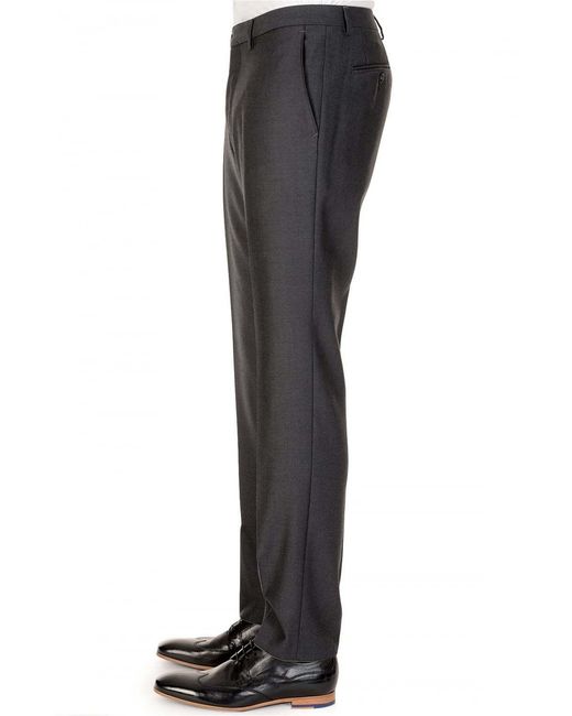 Boss Gray Boss Pressed Crease Tailored Pants for men