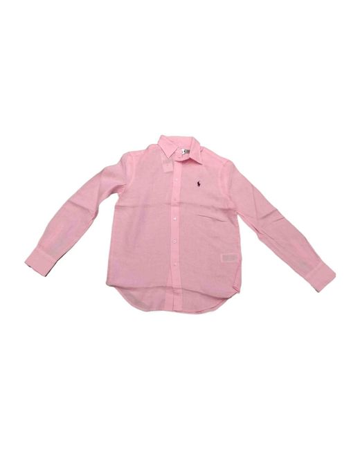 Polo Ralph Lauren Pink Classic Linen Button Shirt