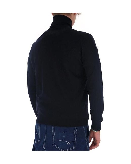 Prada Blue Turtleneck Knitted Pullover for men