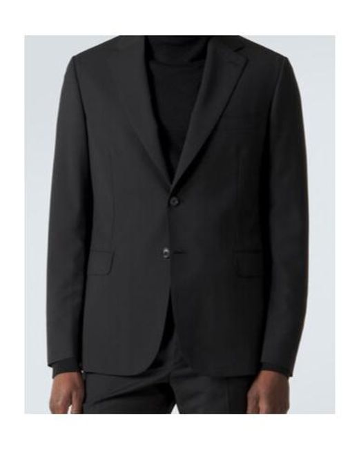 Brioni Black Wool And Mohair Suit for men