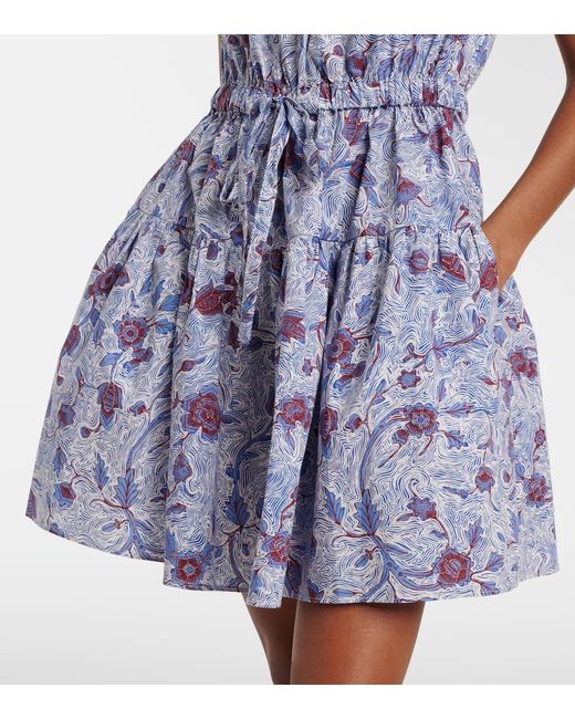 Ulla Johnson Blue Izel Floral Cotton Minidress