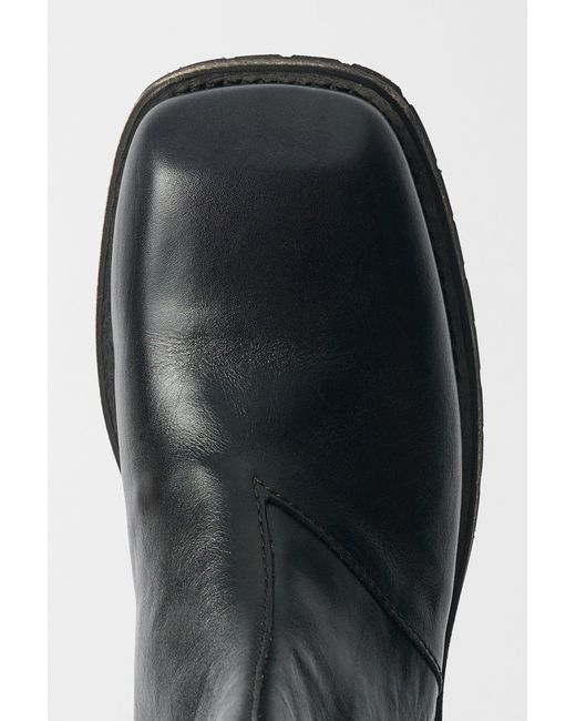 Our Legacy Black Engine Square-Toe Ankle Boots for men