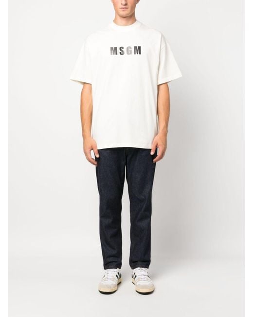 MSGM White T-Shirts for men