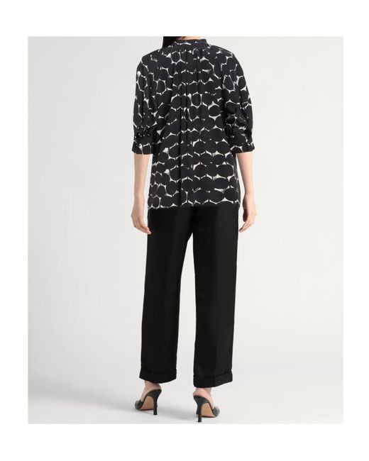 Max Mara Black Three-Quarter Sleeve Top