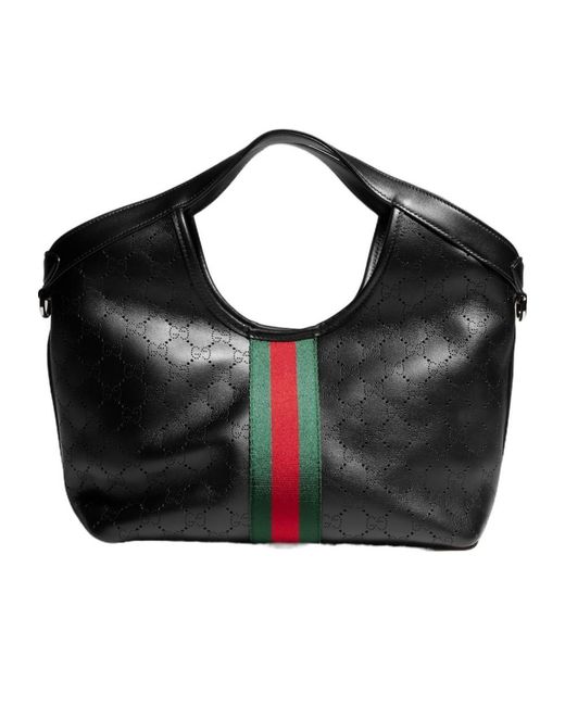 Gucci Black Giglio Small Tote Bag
