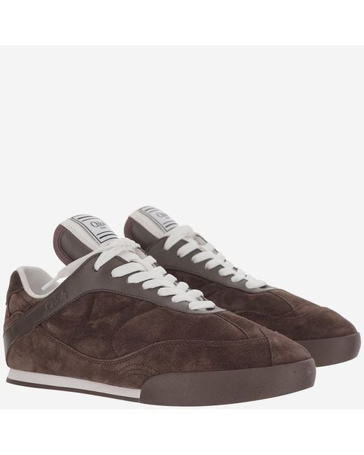 Chloé Brown Chloé Kick Lace-Up Sneakers