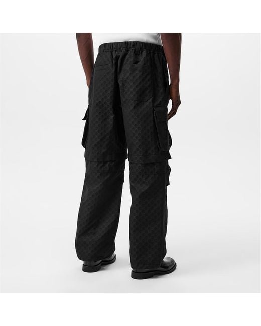 Gucci Black Logo Cargo Pants for men