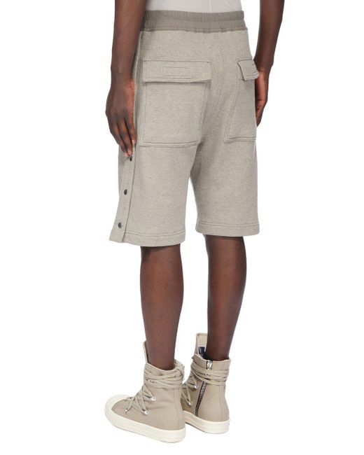 Rick Owens Natural Pusher Drawstring-Waist Shorts for men