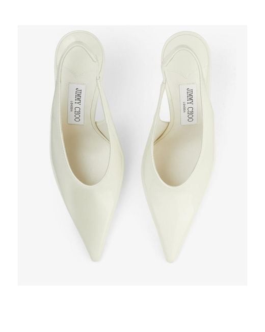 Jimmy Choo White 95Mm Isa Pumps