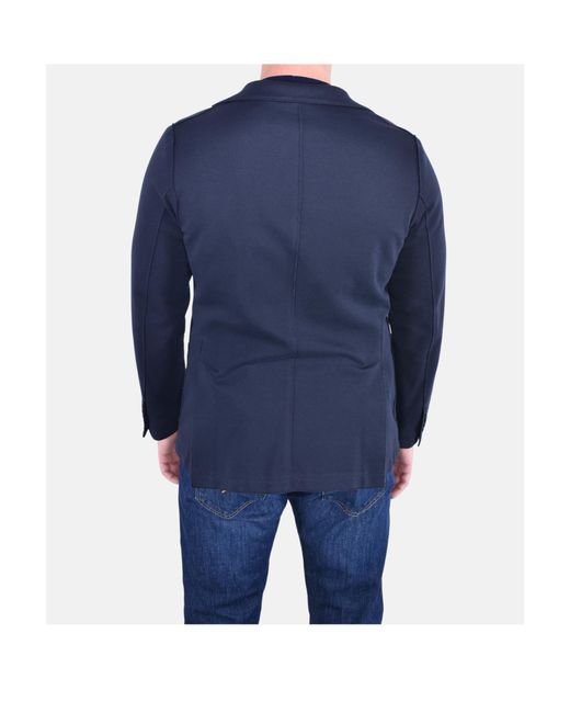 Eleventy Blue Cotton Blazer for men