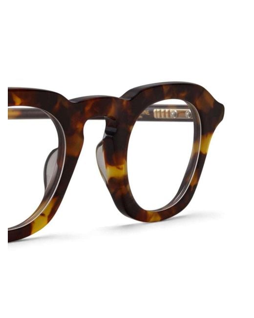 Thom Browne Brown Tortoiseshell Square-Frame Glasses for men