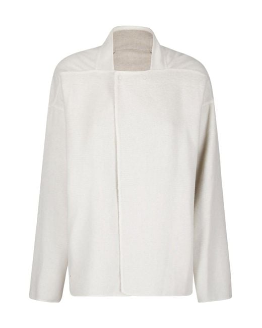 Rick Owens White Island Straight Hem Jacket