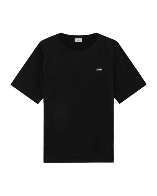 Autry Black Logo-Print Short-Sleeved T-Shirt for men