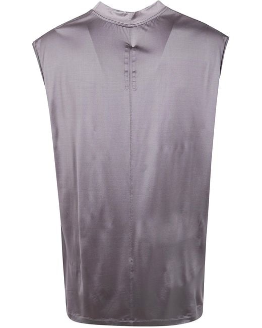 Rick Owens Purple Solid Color T-Shirt for men