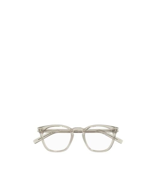 Saint Laurent White Eyewear Sl 28 Optical Glasses for men