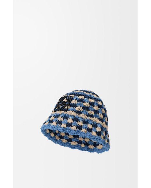 Loewe Blue Patch Crochet Bucket Hat for men