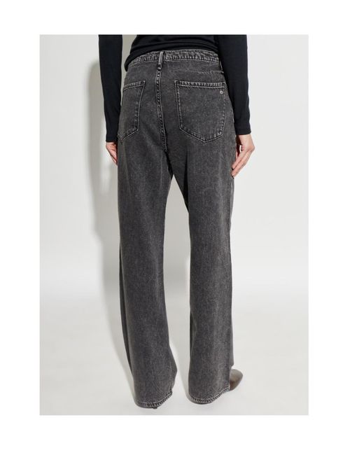 Rag & Bone Gray Phoebe Drawstring-Detail Trousers